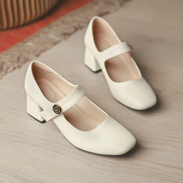 woloong New Mary Jane Women's Pumps Shoes Loafers Leather Vintage Japanese Style Girls Student College Costume Casual Shoes Autumn