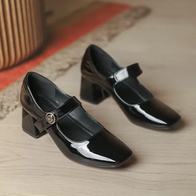 woloong New Mary Jane Women's Pumps Shoes Loafers Leather Vintage Japanese Style Girls Student College Costume Casual Shoes Autumn