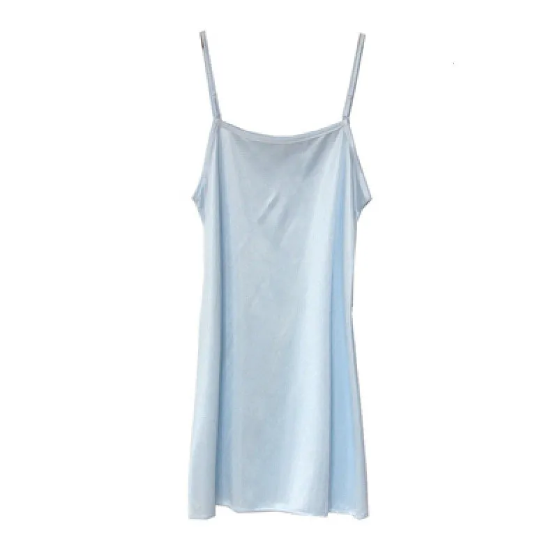 Woman Thin Shoulder Strap Underskirt Spring & Summer Dress Full Slip Petticoat