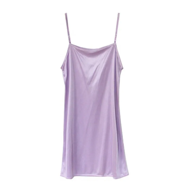 Woman Thin Shoulder Strap Underskirt Spring & Summer Dress Full Slip Petticoat