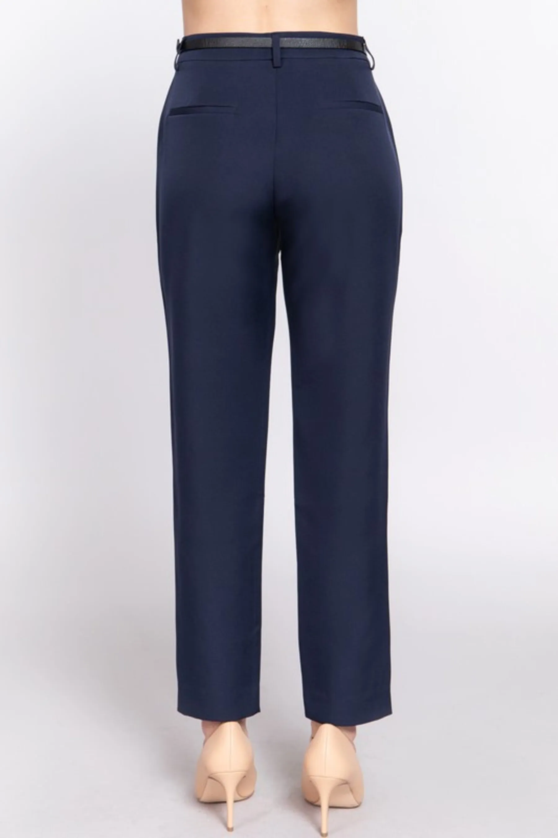 Women's Classic woven pants with belt