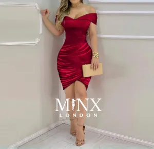 Womens Dress | Velvet Dress | Womens Red Dress | Red Dress | Evening Dress | Dinner Dress | Classy Dress | Dress for Wedding Guest