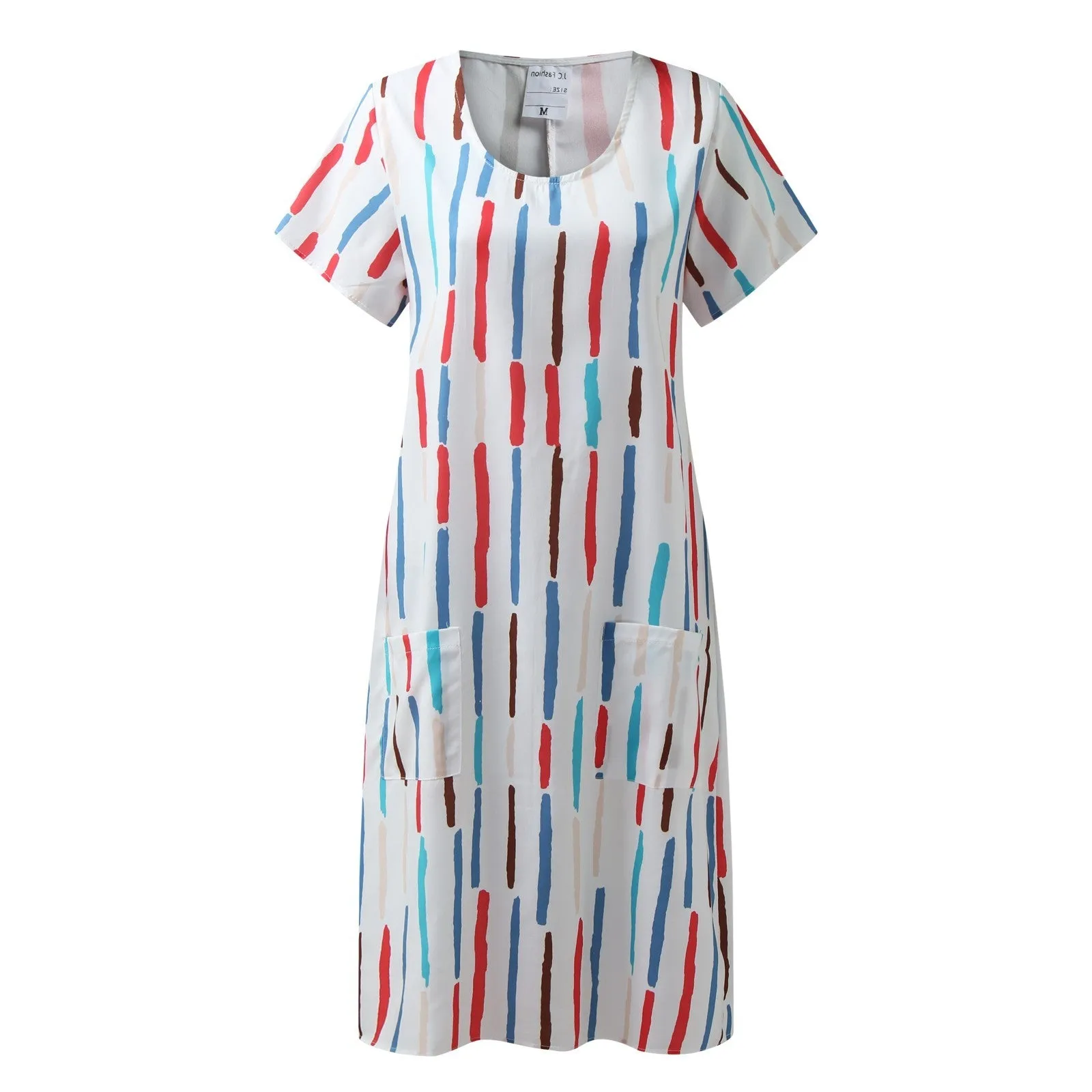 Women's Fashion Simple Casual Plus Size T-Shirt Dress