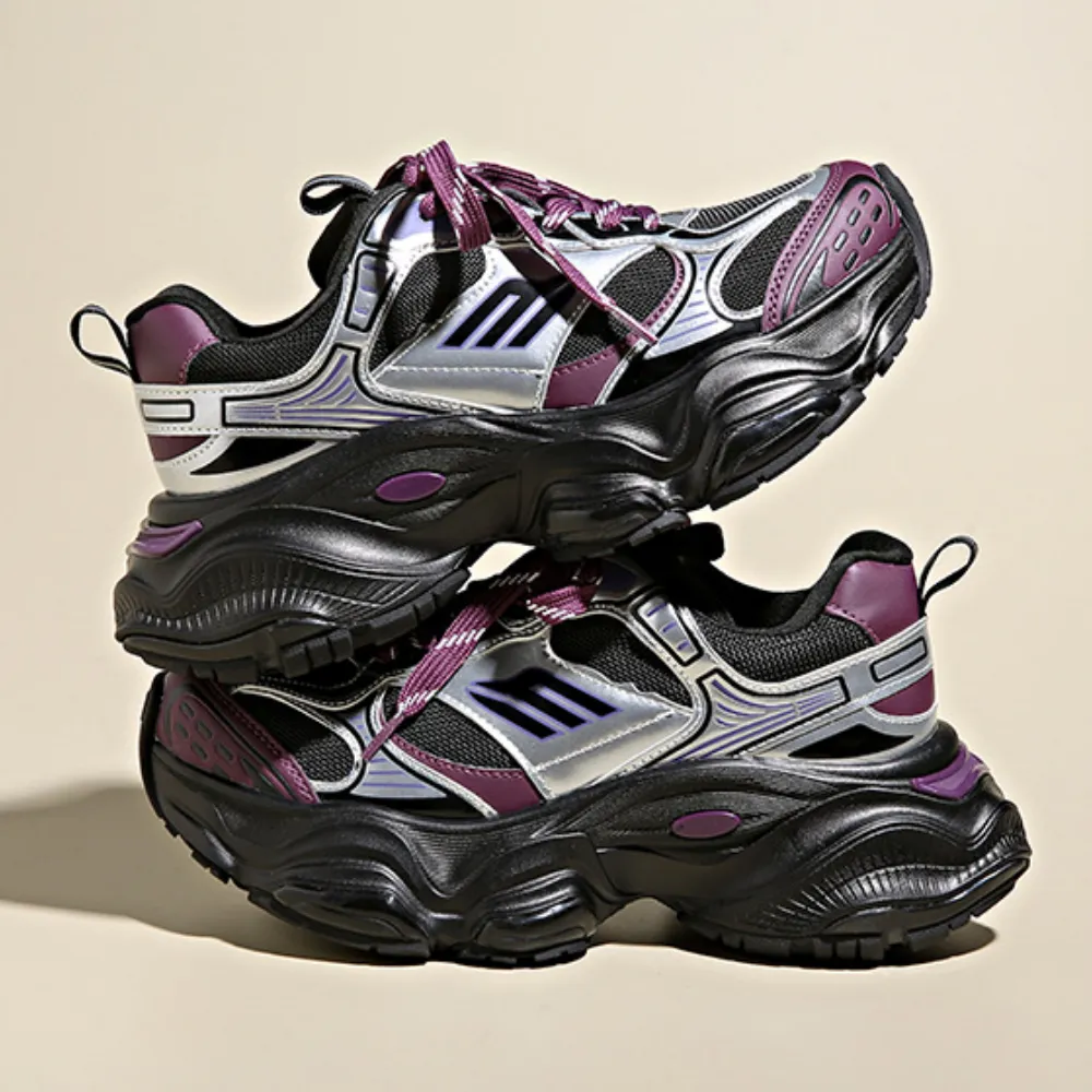 Women's High Street Stitched Thick Soled Casual Shoes