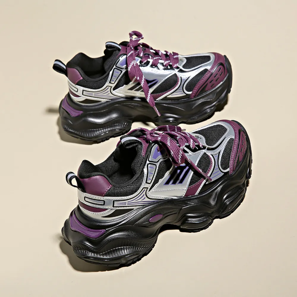 Women's High Street Stitched Thick Soled Casual Shoes