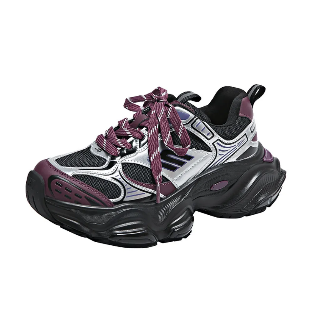 Women's High Street Stitched Thick Soled Casual Shoes