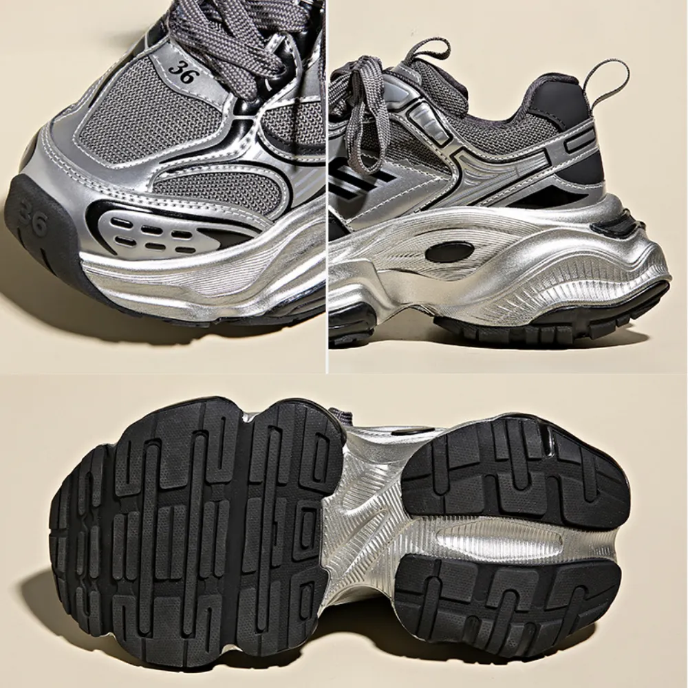 Women's High Street Stitched Thick Soled Casual Shoes