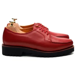 Women's 'Norweger' Red Leather Derby UK 4