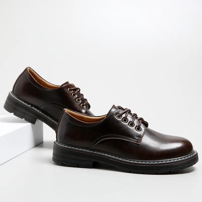 Women's Round Toe Casual Japanese Flat Lace-up Loafers