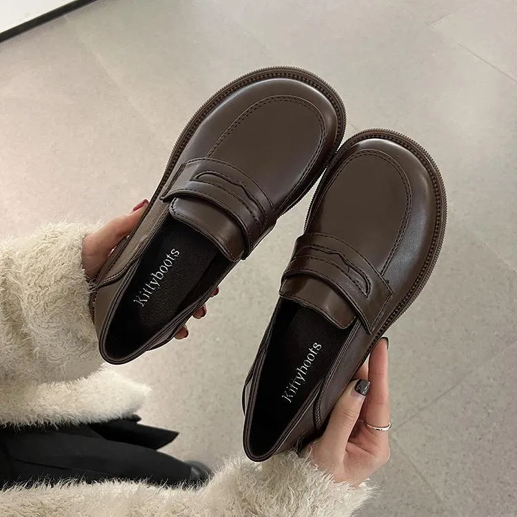 Women's Small Leather Shoes British Style Spring and Autumn Jk Uniform Shoes Japanese College Style All-match Retro Loafers