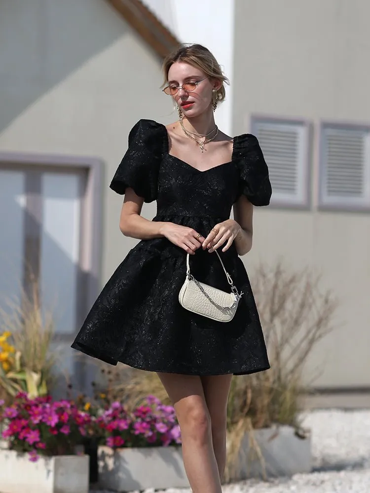 Women's summer high-end niche puffy dress