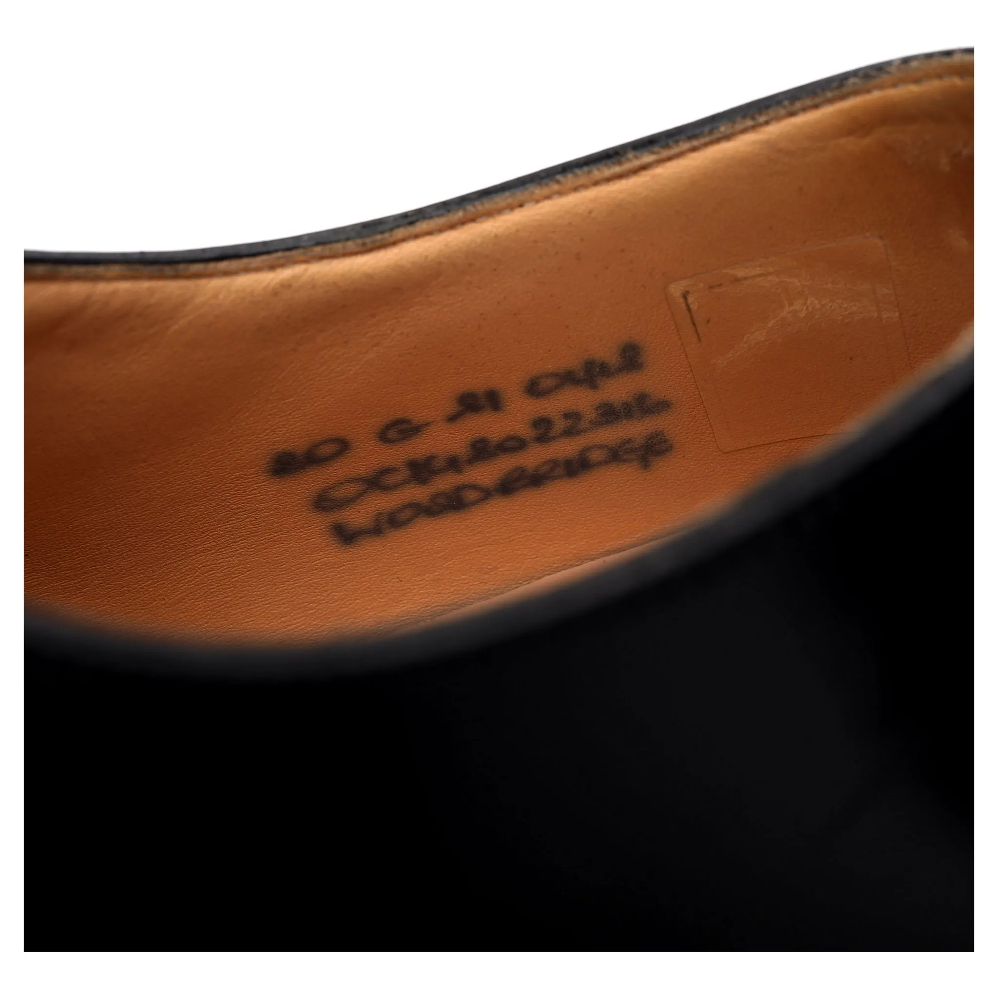 'Woodbridge' Black Leather Derby UK 8 G