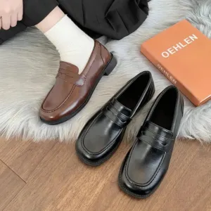 Xajzpa  FALL OUTFITS Loafers Women jk Uniform Shoes Uwabaki Japanese JK Round Toe Women Girls School Students mary janes Lolita Brown Cosplay Shoes