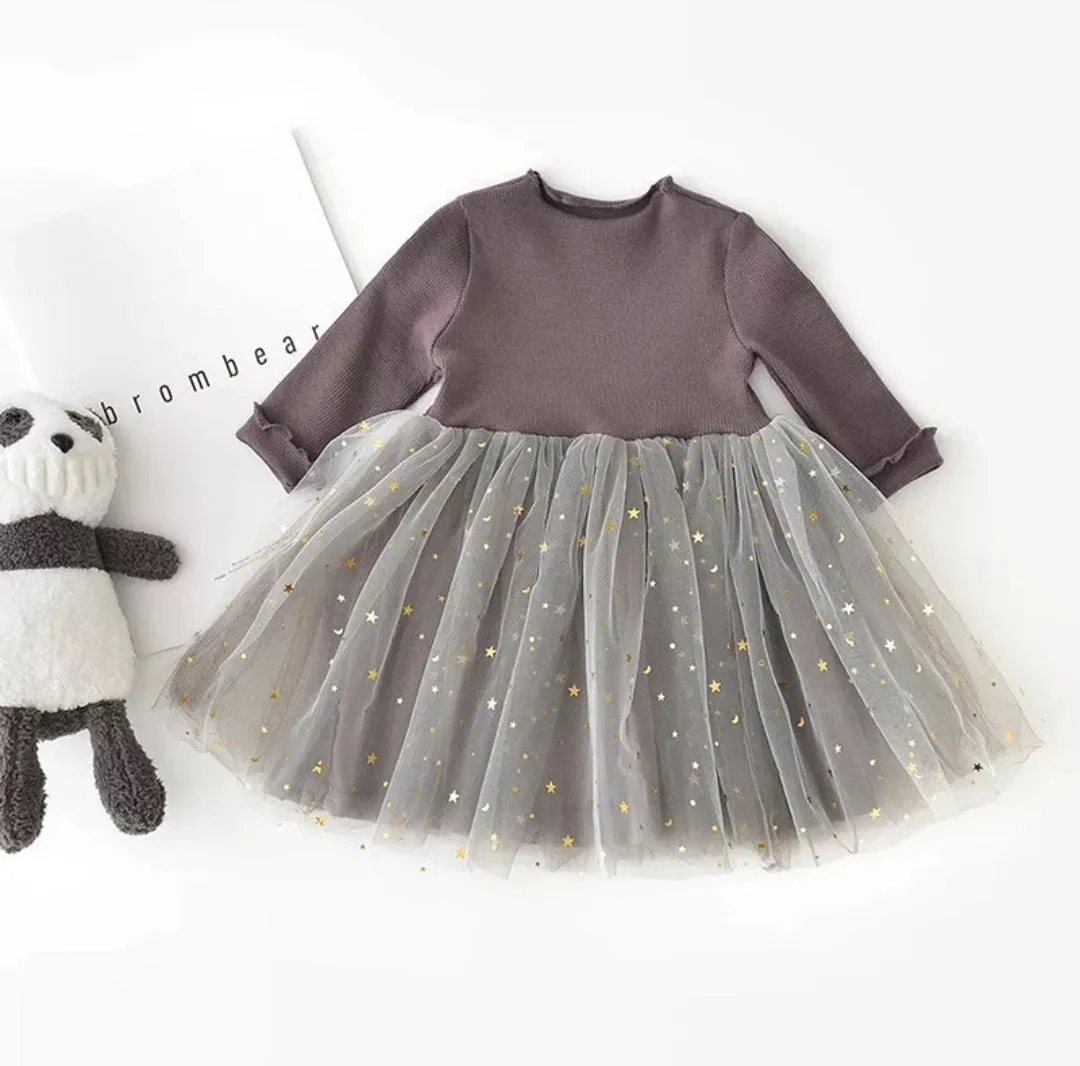 Yara Sparkle Tutu Dress Girl - Gray