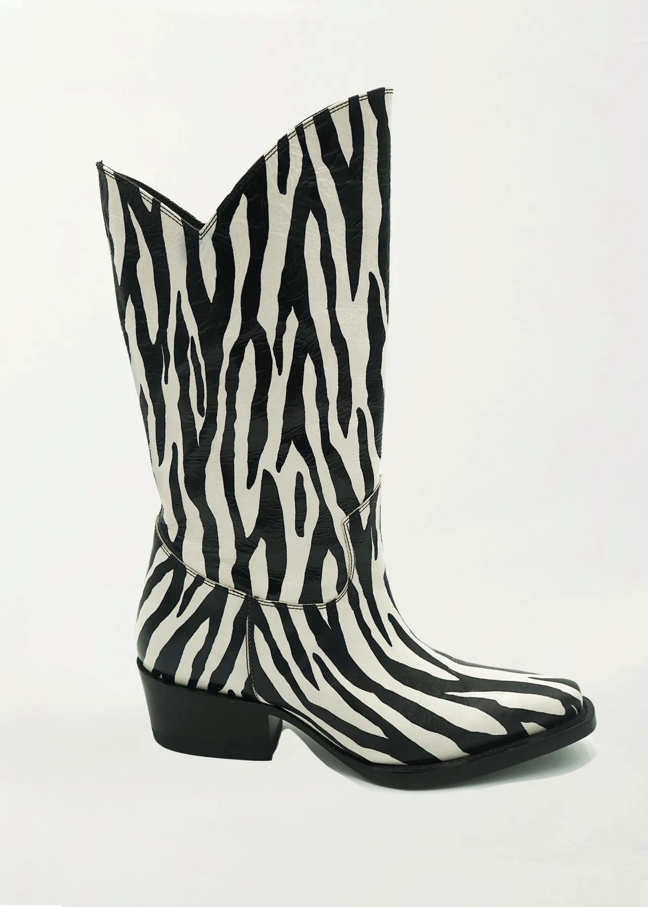 Zebra Texan Boots