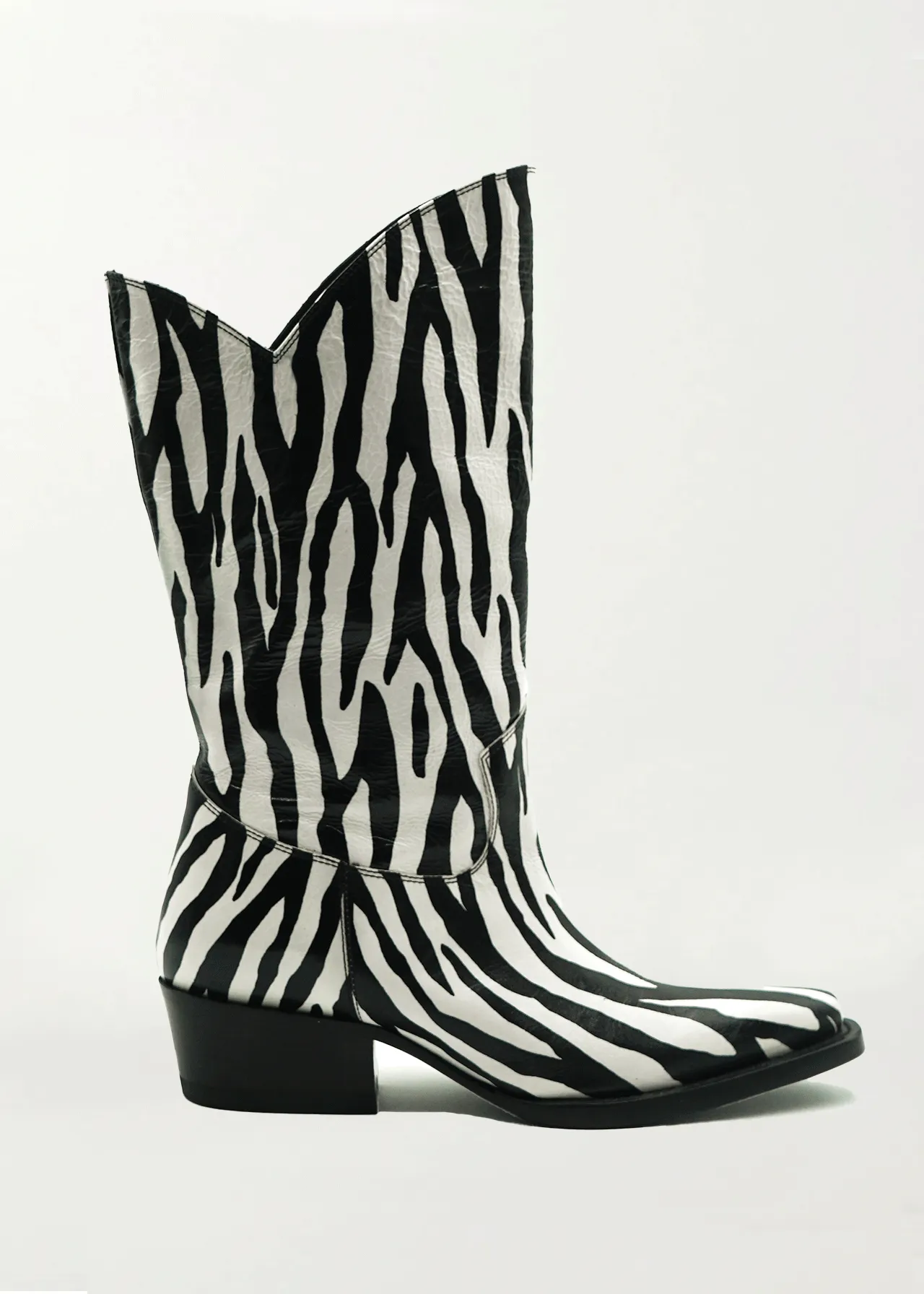 Zebra Texan Boots