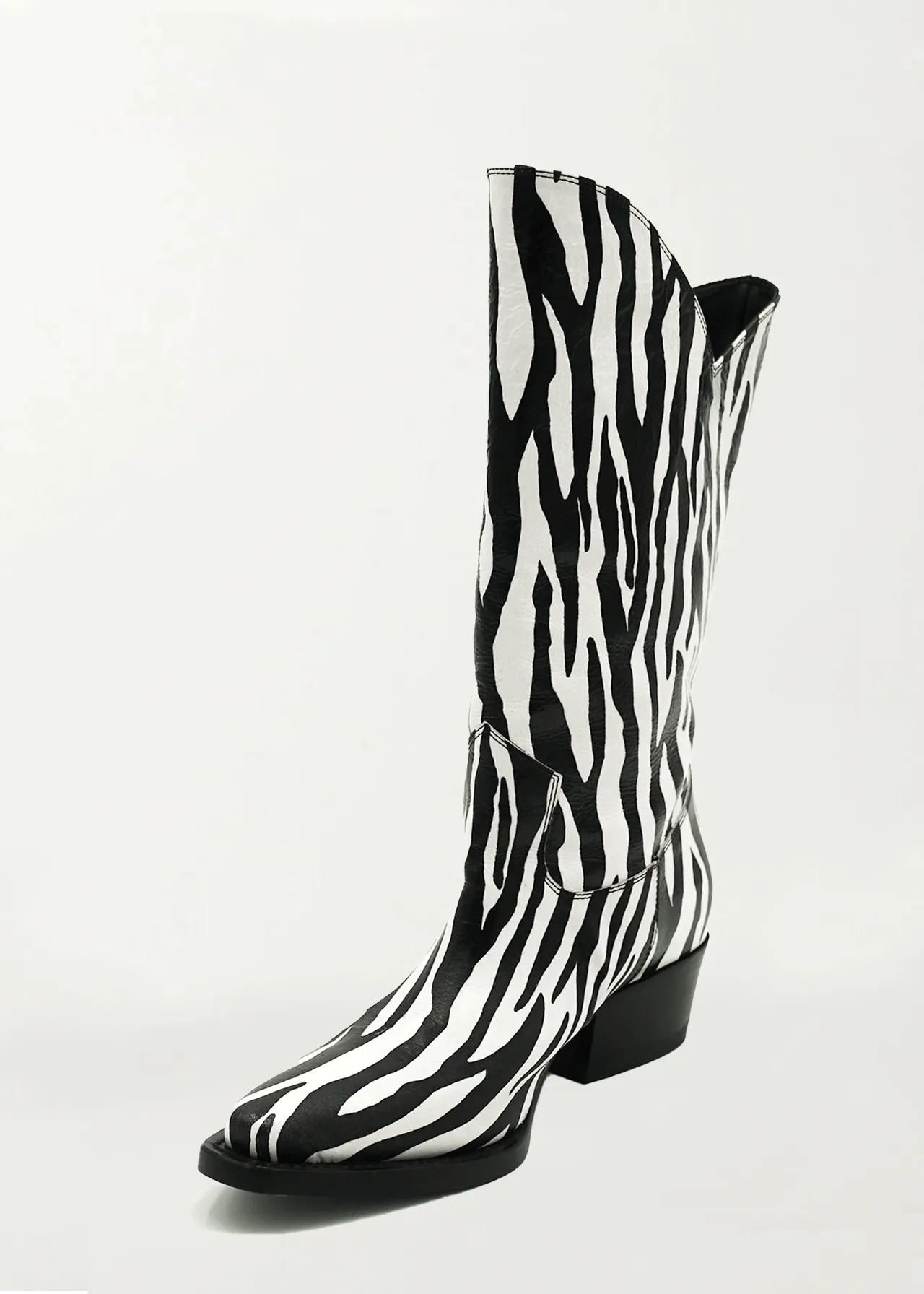 Zebra Texan Boots