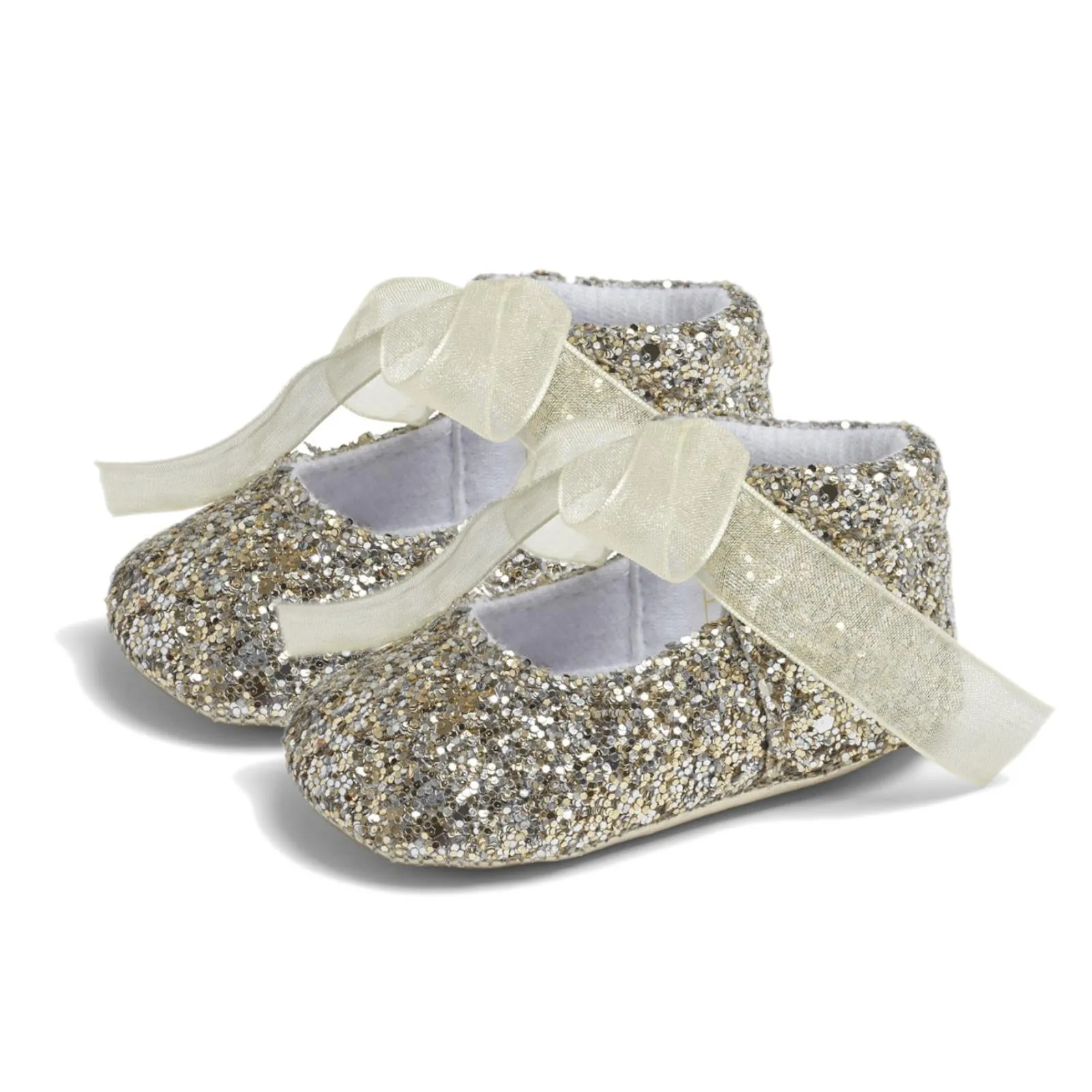Zoe Girls Glitter Pram Shoes