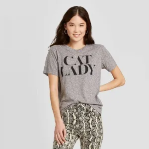 Zoe   Liv Women's Cat Lady Short Sleeve Graphic T-Shirt 4J03JR2668